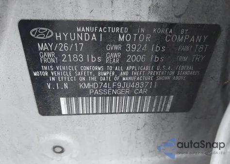 2018 Hyundai Elantra Se из США, поврежденный, VIN KMHD74LF9JU483711